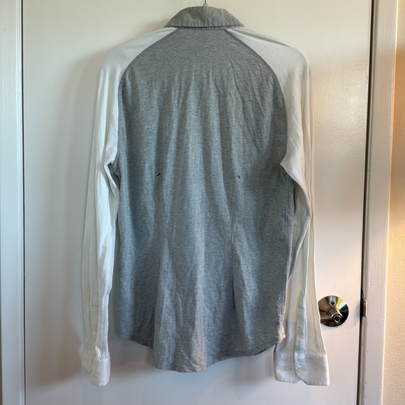 Kit and Ace Men’s knit button down, medium, grey and white - Picture 2 of 7